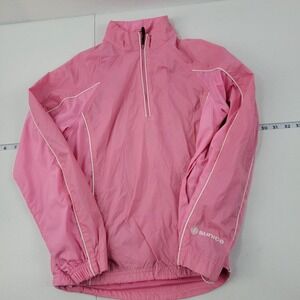 Sunice Weather Rain jacket windbreaker quarter zip pink womens‎ S 959